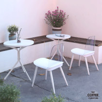 Net red outdoor table and chair combination milk tea shop table and chair Music restaurant iron table and chair commercial courtyard table and chair combination