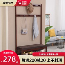 Xi Hao shoe stool at home door solid wood wearing shoes stool soft bag cushion can be made multi-function shoe stool shoe cabinet Nordic