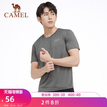 Camel outdoor sports short sleeve T-shirt men 2021 summer New loose breathable fitness suit round neck running top