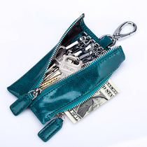 Multifunction Men Genuine Leather Key Bag Lady Cow Leather Retro Zero Money Card Bag Waist Hanging Car Zipped Lock Spoon Spoon Bag