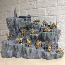 Saint Seiya hand-made 12 constellations gold small holy clothing myth twelve palaces base model material scene ornaments