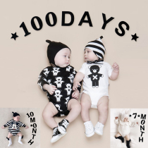 Month babys age record cards Baby month photographed writing true props numbers 100days 100 days letters