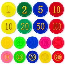 Chip coin chess room special mahjong room plastic coin learning reward game points coin chip set