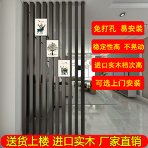 Nordic wood partition decoration creative living room entrance porch column screen partition wall nail-free log pillar