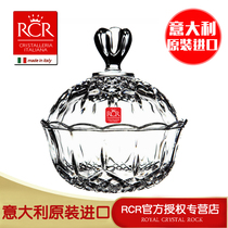 Italy imported RCR crystal glass sugar jar sugar jar candy jar crystal dried fruit snacks melon fruit crystal sugar jar