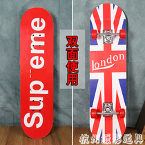 Travel photography red English letters double-sided scooter creative wedding photo location children photo props