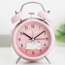 New high-end European pastoral bell alarm cute cartoon creative personality small alarm clock clock