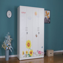 Steel printed iron wardrobe household disassembly two three four door wardrobe bedding cabinet balcony locker iron locker