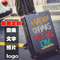Luggage ins Net Red universal wheel female custom trolley case logo pattern 20 boarding password box 24 suitcase
