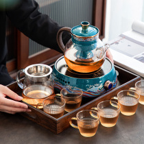 Tea teapot set household electric pottery stove glass cooking teapot enamel color tea boiling water special steaming teapot heating
