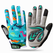 Children Riding Gloves Long Finger Wheel Slide Scooter Safety Protection Non-slip Gloves Dinosaur Rainbow Rock Climbing