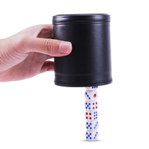 Leather dice cup dice shake color high-end KTV bar mute creative personality tide sieve cup dice set