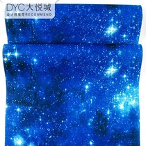 Star wallpaper 3d night ceiling roof decoration bar ktv background wall clear bar cosmic night sky ceiling wallpaper