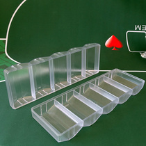 Chip box tray rack Translucent PS material drop resistant Suitable chip diameter 40 43 45mm Capacity 100 pieces