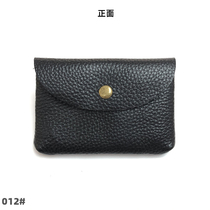Foreign Trade Genuine Leather Mini Envelope Zero Money Bag Brief Buckle Head Layer Cow Leather Large Capacity Card Bag Men And Women Special