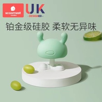 Kechao small mushroom soothing gum grinding stick baby silicone toy baby anti-eating hand artifact bite gum can be boiled in water