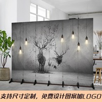 Screen partition living room folding mobile simple modern decorative wall bedroom room home shelter office European style