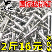 Pull rivets GB bulk pull rivets semicircular countersunk head flat head press Jin doors and windows pull core aluminum pull willow nail ding manufacturers