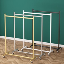 Nordic drying rack floor-to-ceiling bedroom cold drying clothes rack household dormitory single pole Net red storage rack wheels