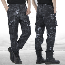 Outdoor Mang camouflage pants mens military fans loose wear-resistant casual pants trousers factory repair labor insurance tactical overalls