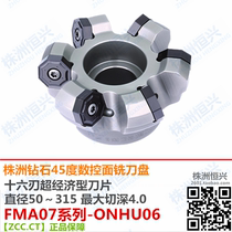 FMA07 Hurricane series Zhuzhou Diamond brand 45 degree sixteen-edged super economical face milling cutter ONHU06
