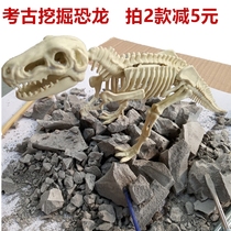 Archaeological dinosaur fossil skeleton Archaeological excavation Dinosaur model skeleton DIY toy excavation Dinosaur fossil skeleton