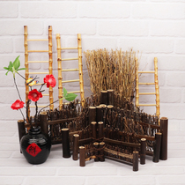 Sushi plate bamboo fence bamboo silk woven bamboo diy bamboo curtain ornaments Japanese and Korean cuisine sashimi rice ball creative decorations