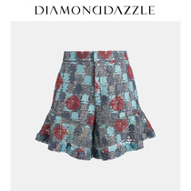 Diamond dazzle new A-line pattern embroidered hem short 1f4q1037f