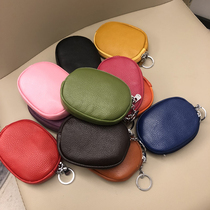 Mini small zero wallet Bull Leather Coins Bag Genuine Leather short Zipper Key Bag 2022 Circular Carpaca Handheld with money bag