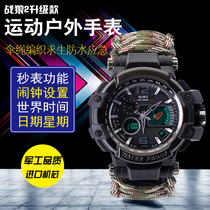 Wolf Warriors 2 Mechanic Outdoor Survival Bracelet Lifesaving Multifunctional Knife Buckle Umbrella Rope Watch Waterproof Compass