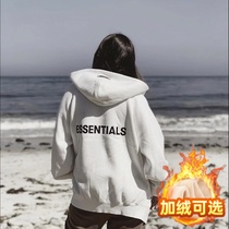 FOG ESSENTIALS double line High Street wind cardigan hooded sweater men and women Tide brand couple loose jacket jacket
