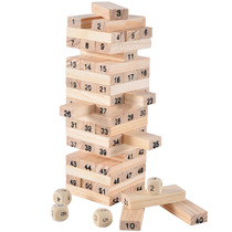 54 pieces of digital stacked high wood strips laminated puzzler building blocks stacked music Boys and Girls childrens educational toys
