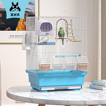 Favorite day parrot live bird cage large stainless steel bird cage household tiger skin Xuanfeng luxury villa breeding cage