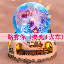 Snowflake Music Box Crystal Ball Music Box Rotating Creative Birthday Girl Send Girlfriend Children Girl Christmas Gift