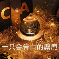 Elk Crystal Ball Music Box Music Box Birthday Send Girls' Girls' Friends Creative Confession Valentine's Day Gift Advanced Sense