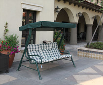 Outdoor swing furniture garden courtyard swing chair outdoor three-person swing has roof waterproof and anti-corrosion