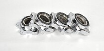 Dumbbell nut electroplated dumbbell bar accessories hex nut screw cap with non-slip rubber pad 25MM