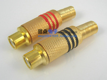 Gold-plated Lotus female head RCA female audio and video female plug soldering female plug video connector AV connector