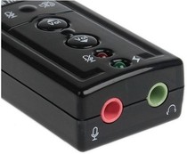 Drive-free USB sound card 3D virtual 7 1 channel USB external sound card surround sound with control