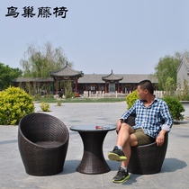 Rattan chair suit PE rattan chair tea table three-five pieces Balcony Table and chairs kit Composition Leisure chair Woven Chair Small