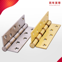 Thickened stainless steel mute bearing flat open wood door hinge foldout folding hinge loose sheet 5 inch 1 sheet price