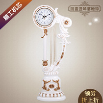 Lisheng super large European antique living room floor clock pendulum clock home clock lobby harp vertical clock