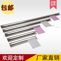 Stainless steel menu clip kitchen clip single device rear kitchen artifact hotel row single device small ticket clip hanging wall take-out single strip