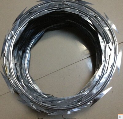 刀片刺绳 圈径30厘米 防爬刺网 防盗网 防止小动物 带刺铁丝网