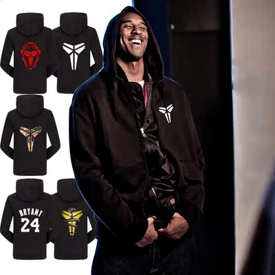 薄款2016春季装男科比卫衣黑曼巴外套湖人拉链开衫篮球连帽衣服