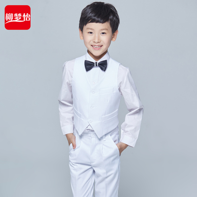 柳梦怡花童演出马甲套装绅士儿童礼服 男大童钢琴西装表演春秋款