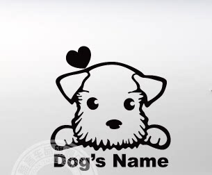 雪纳瑞 名字可改 个性搞笑 车贴 汽车贴纸 反光 拉花