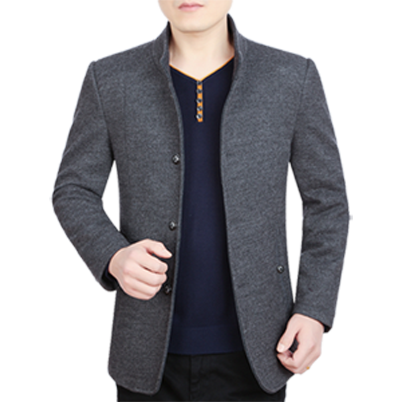 [USD 438.93] 2017 winter New Men's jackets middle-aged dad men's stand ...