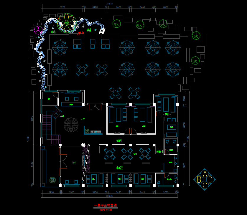 棋牌室设计图纸【入口66aad点cc】