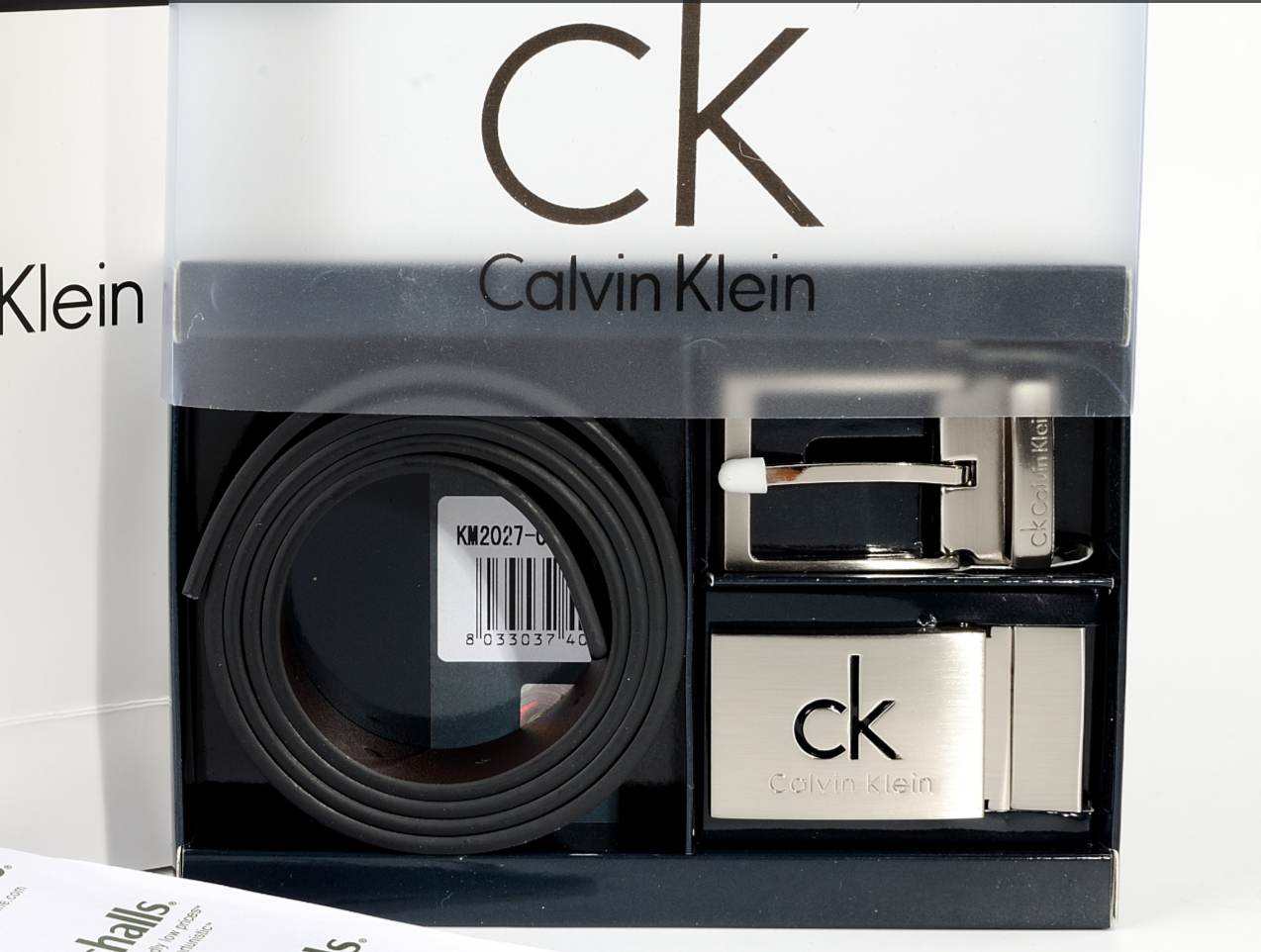 ck皮带男士真皮针扣纯牛皮腰带代购青年正品双面商务百搭裤带礼盒